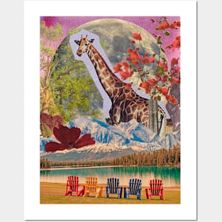 Vibrant Scenery: A Collage Surreal Art of Nature's Colors Posters and Art